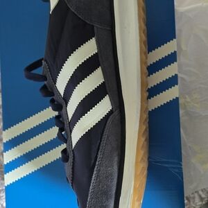 Adidas Men's Black and White Sneakers